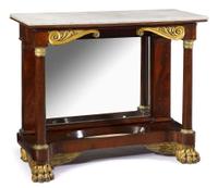 Classical mahogany and giltwood pier table attributed to joseph barry, philadelphia, pa, circa 1815