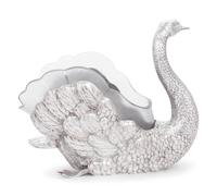 A German Silver and Frosted Glass Swan Centerpiece