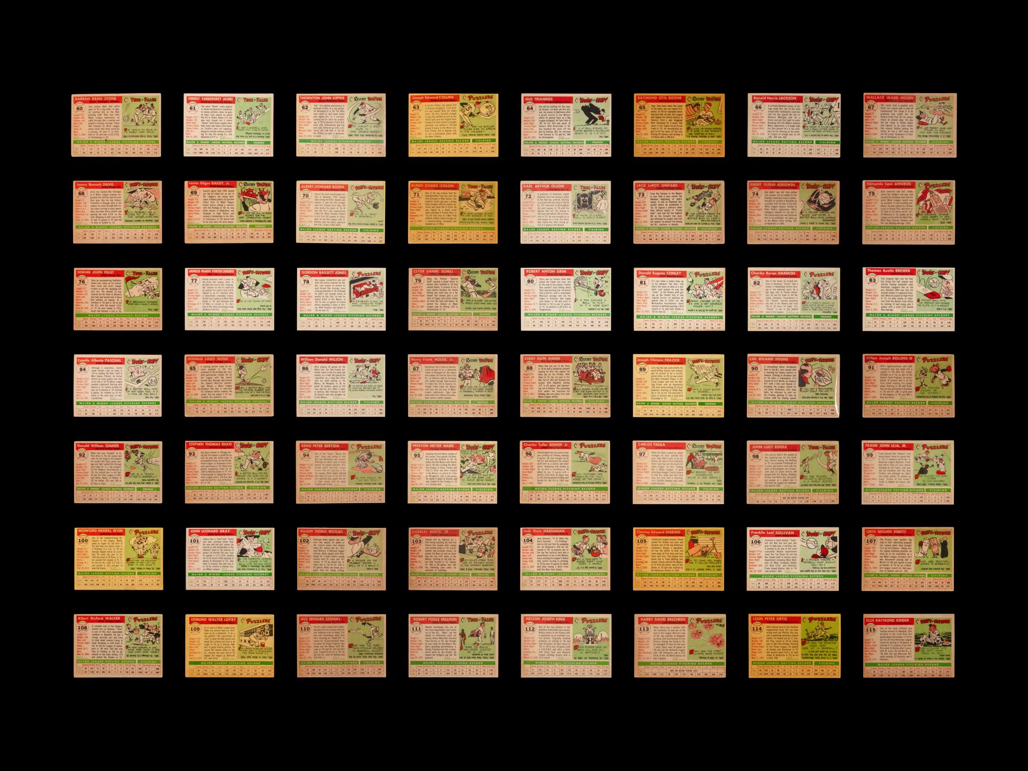 A Near Set of 1955 Topps Baseball Cards (198/206)