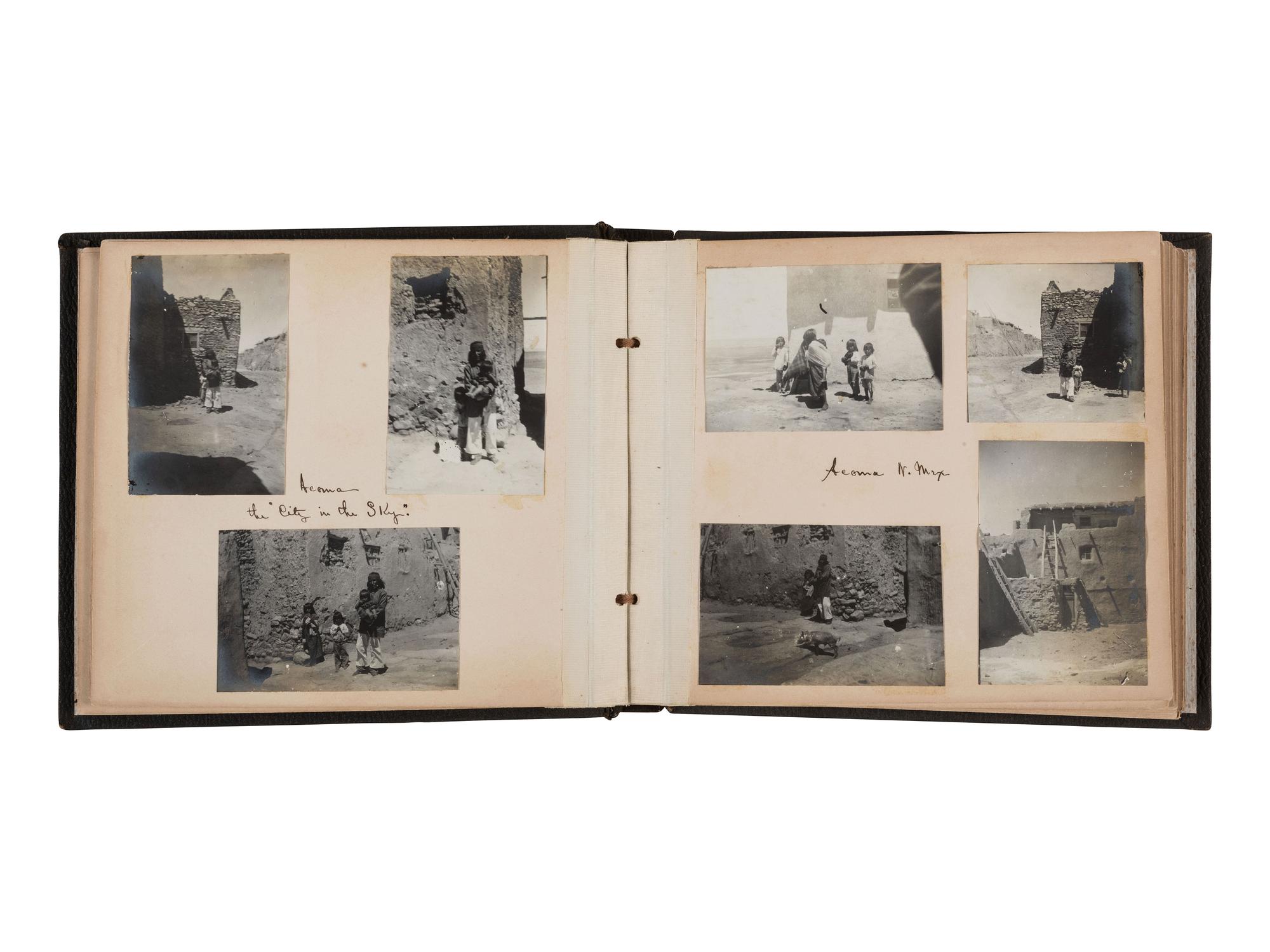 [NATIVE AMERICANS]. Album containing 54 photographs documenting an excursion in the Southwestern United States, incl. views of pueblos and Ute subjects.