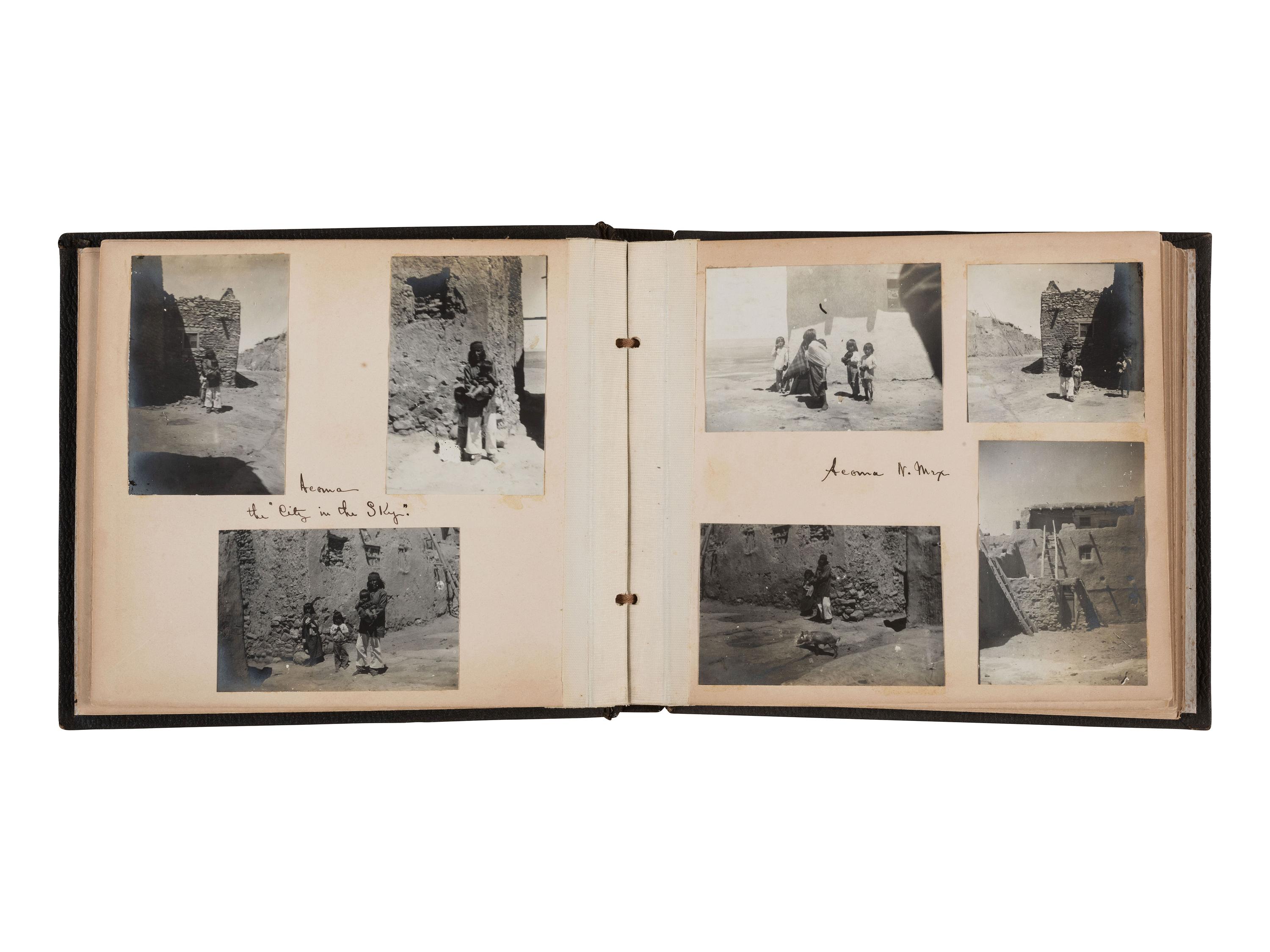 [NATIVE AMERICANS]. Album containing 54 photographs documenting an excursion in the Southwestern United States, incl. views of pueblos and Ute subjects.