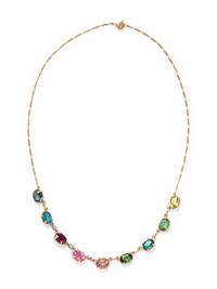 YELLOW GOLD AND MULTICOLOR TOURMALINE NECKLACE