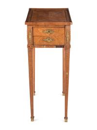 A French Neoclassical Tulipwood and Jasperware Mounted Side Table