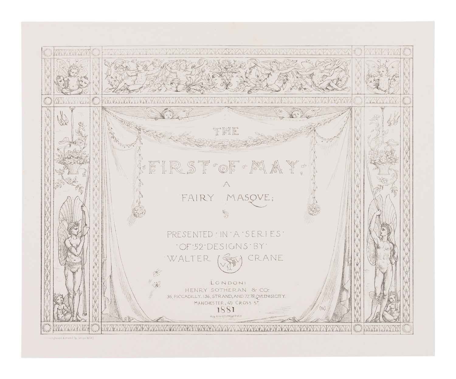CRANE, Walter (1845-1915). The First of May, a Fairy Masque . London: Henry Sotheran, 1881.