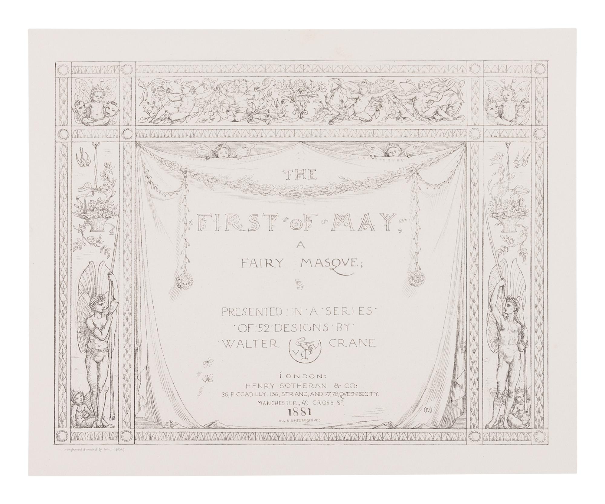 CRANE, Walter (1845-1915). The First of May, a Fairy Masque . London: Henry Sotheran, 1881.