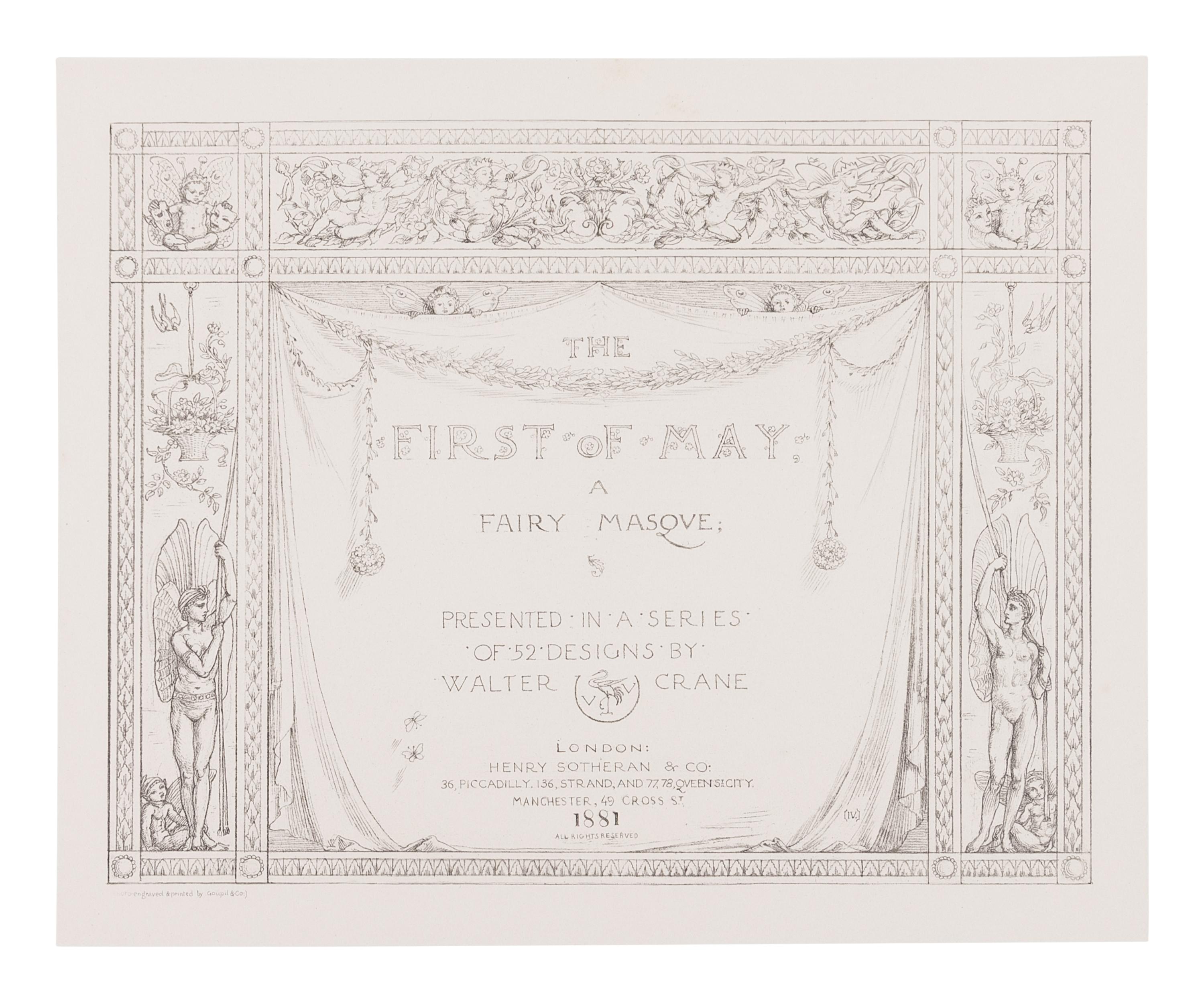 CRANE, Walter (1845-1915). The First of May, a Fairy Masque . London: Henry Sotheran, 1881.