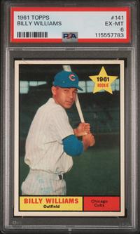 A 1961 Topps Billy Williams Rookie Baseball Card No. 141 (PSA 6 EX-MT) from The Collection of David Eisenhower