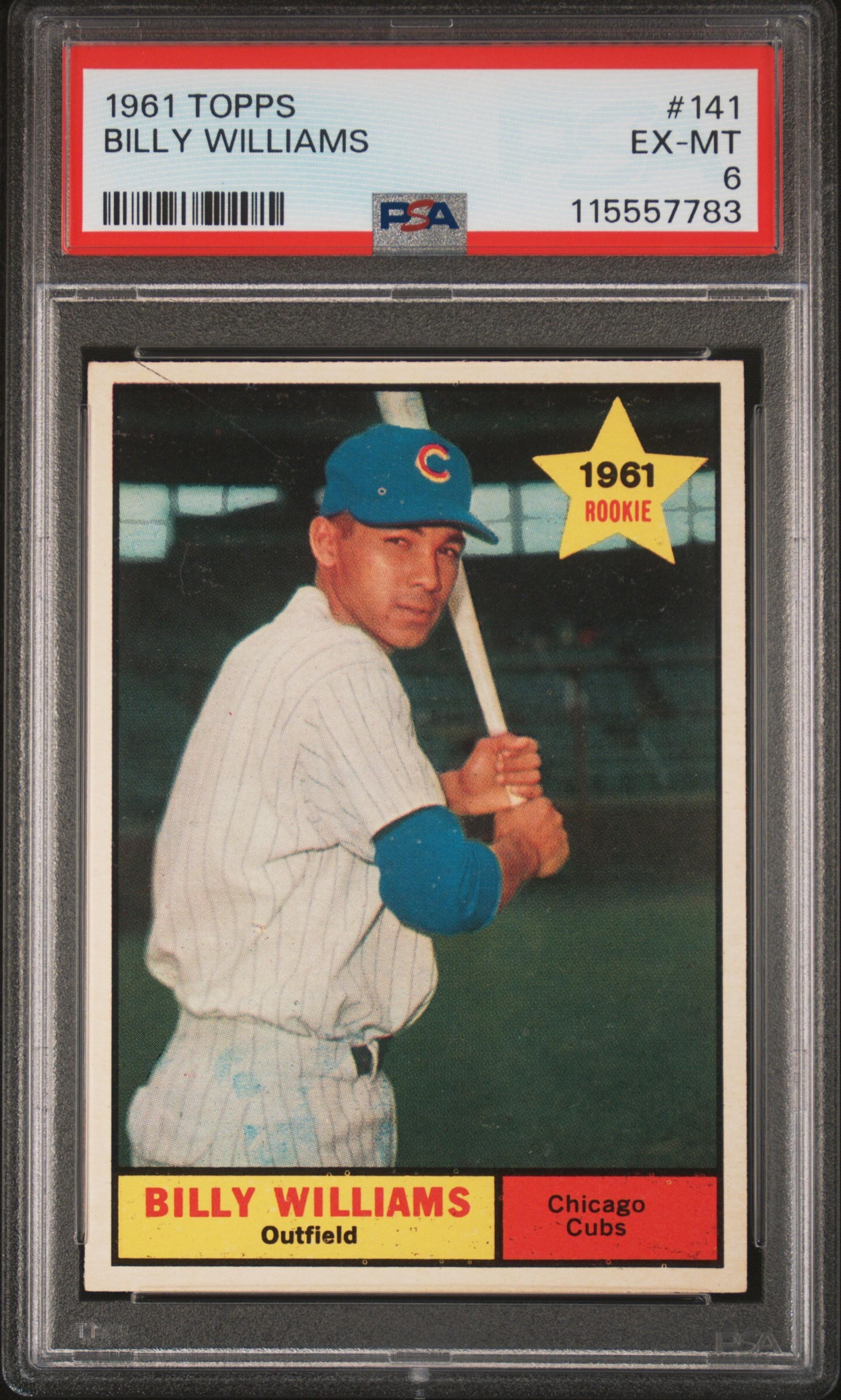 A 1961 Topps Billy Williams Rookie Baseball Card No. 141 (PSA 6 EX-MT) from The Collection of David Eisenhower