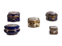 Five Sevres Style Porcelain Boxes