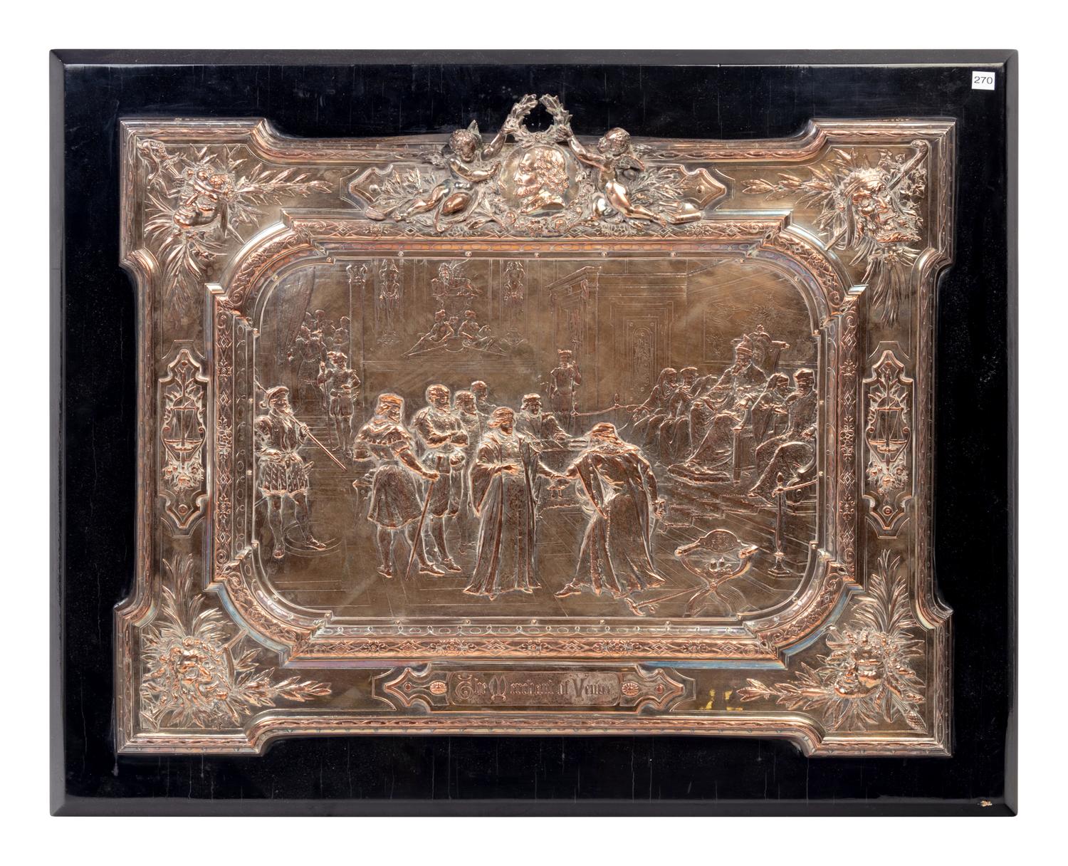 A Pair of English Electrotype Relief Plaques Depicting Shakespearean Scenes by Léonard Morel-Ladeuil (French, 1820-1888)