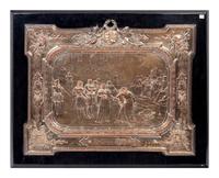 A Pair of English Electrotype Relief Plaques Depicting Shakespearean Scenes by Léonard Morel-Ladeuil (French, 1820-1888)