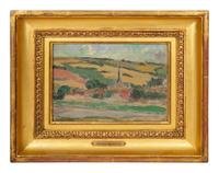 Woman in the Courtyard and A Country Church in France (two works)