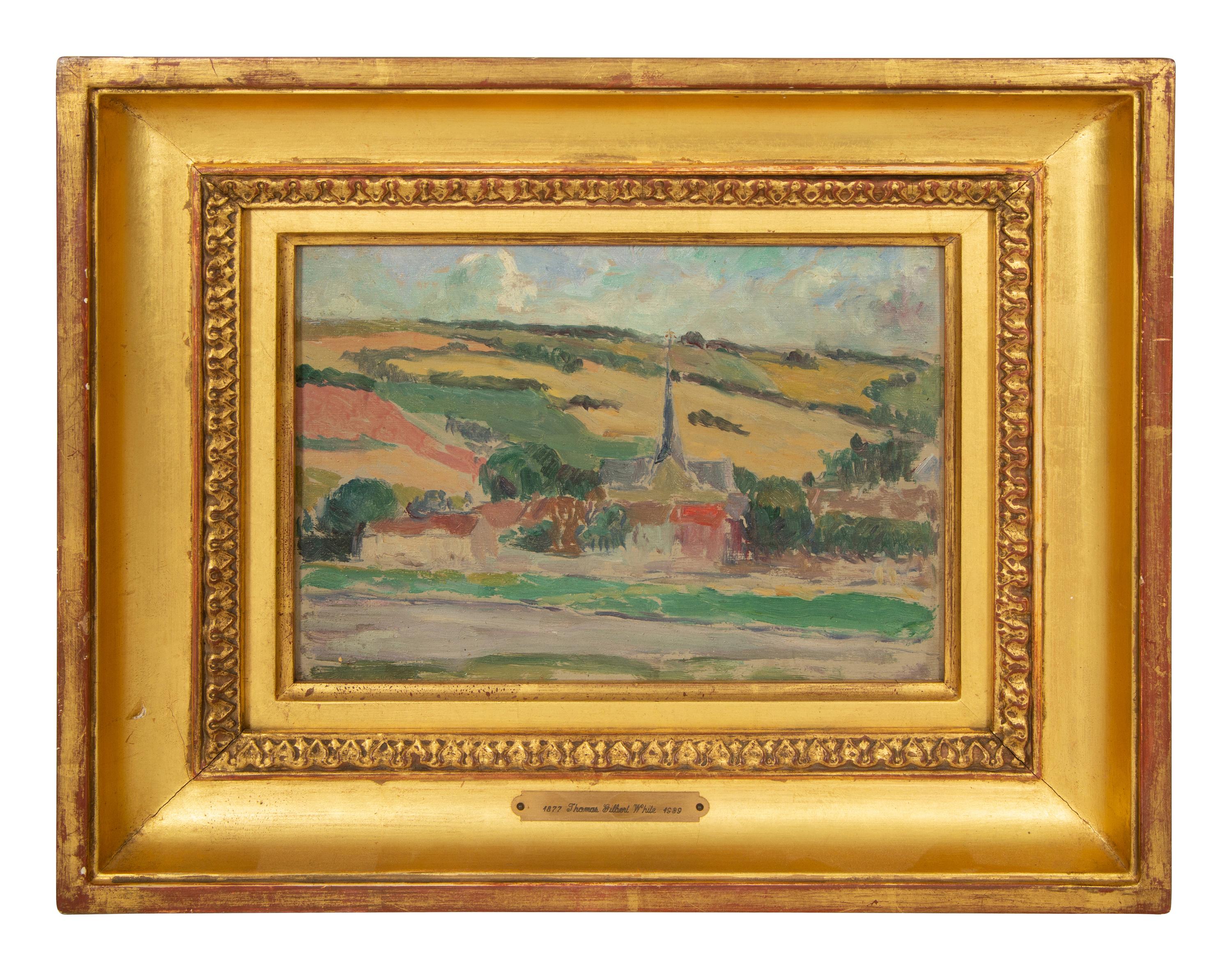 Woman in the Courtyard and A Country Church in France (two works)