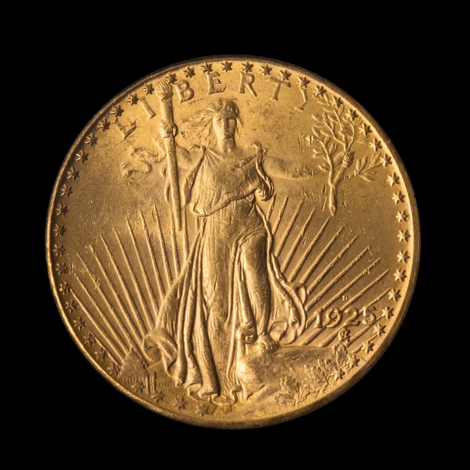 A United States 1925-D St. Gaudens $20 Gold Coin
