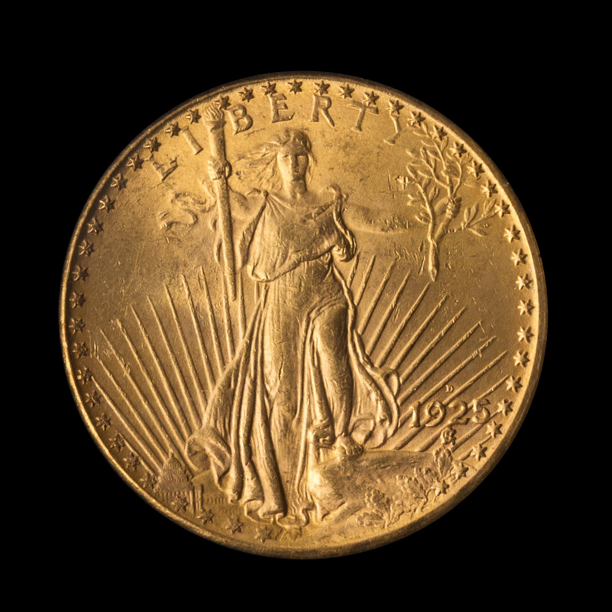 A United States 1925-D St. Gaudens $20 Gold Coin