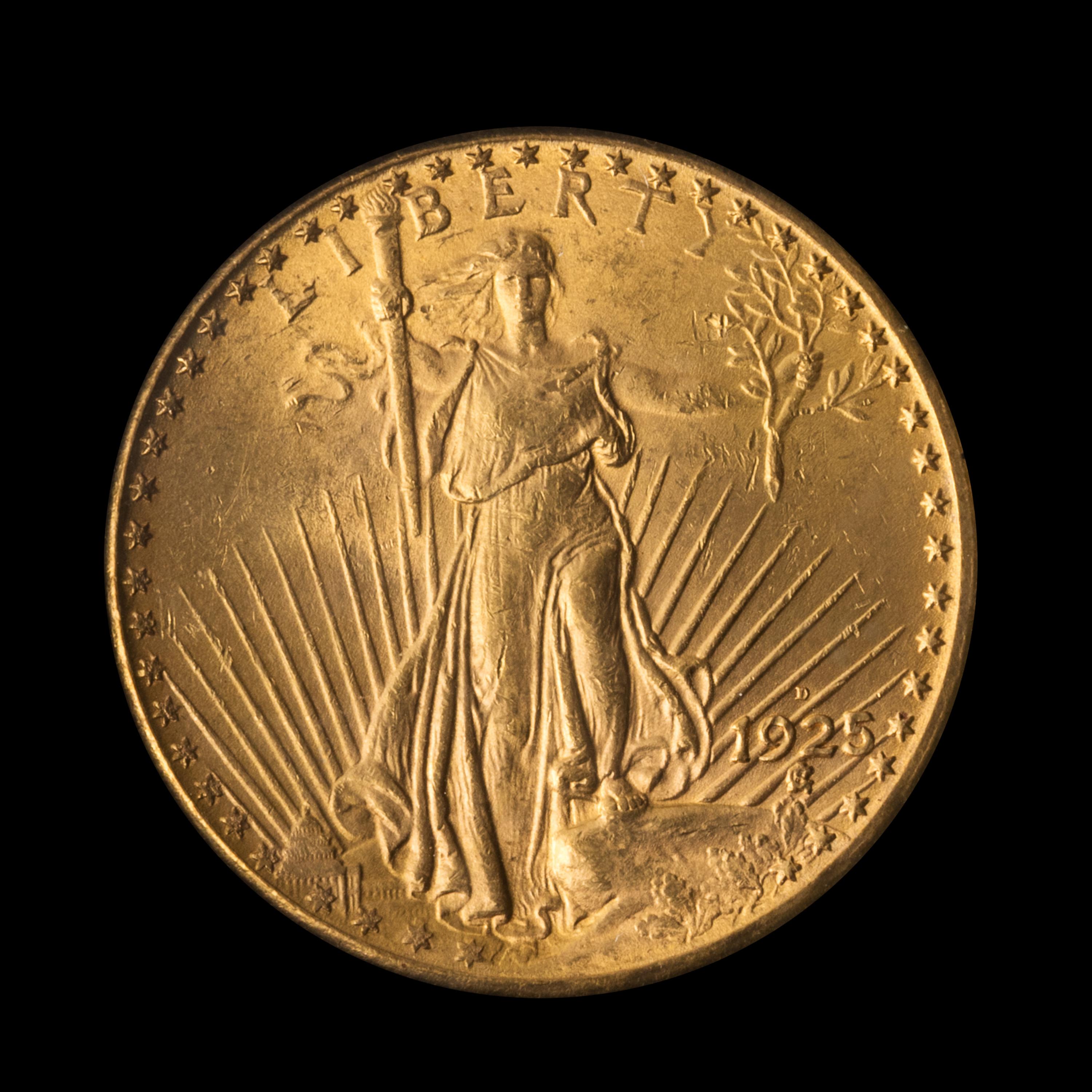 A United States 1925-D St. Gaudens $20 Gold Coin
