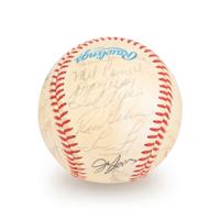 A Boston Red Sox Multi Signed Autograph Baseball With 29 Signatures Including Ted Williams (Beckett Authentication Services Letter BAS Certified),
