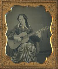 [Daguerreotype] Woman with Guitar