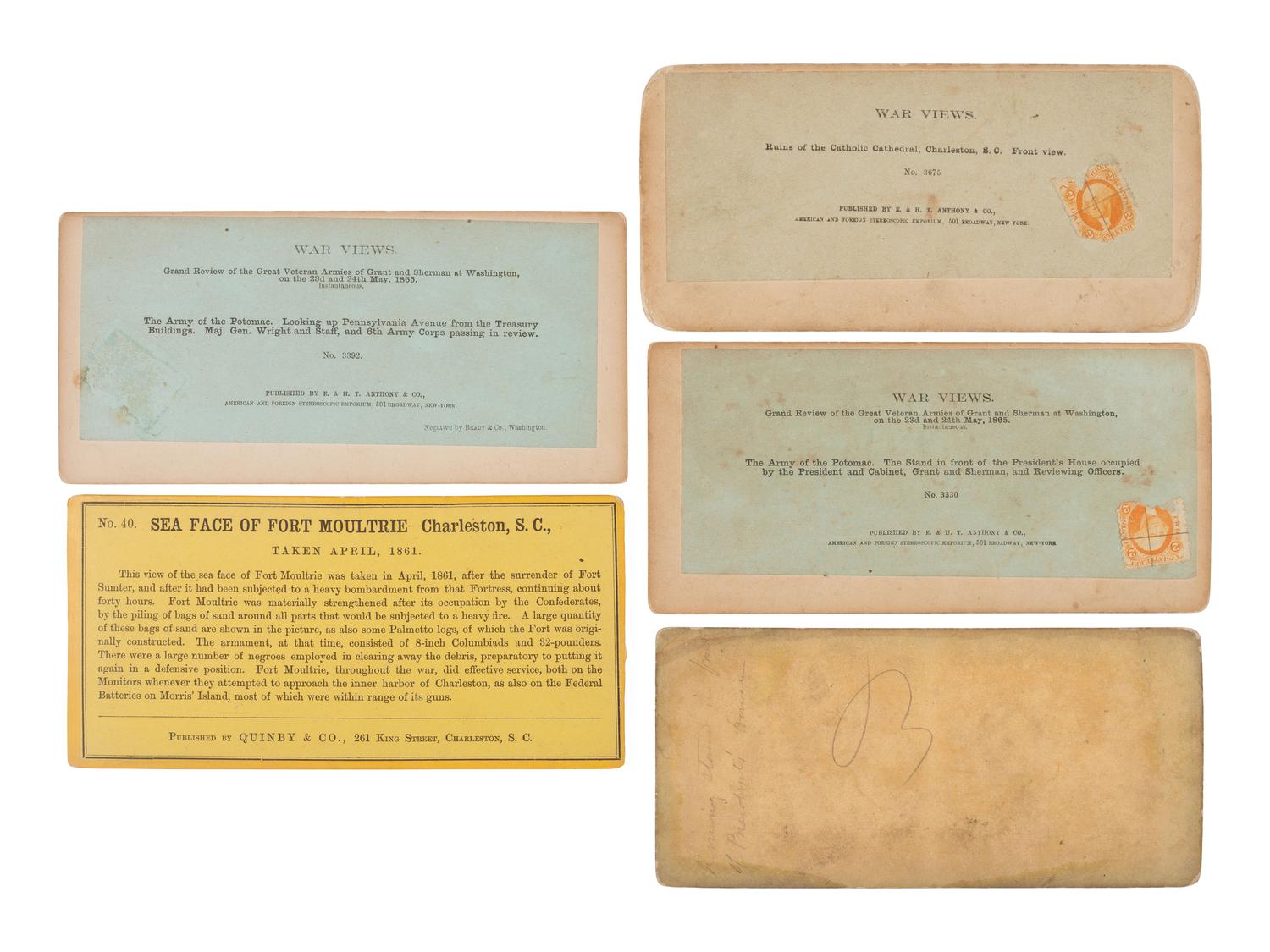 [CIVIL WAR]. A collection of 85 stereoviews from "The War for the Union" series. E. & H.T. Anthony, New York.