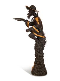 A Venetian Carved Wood and Parcel Gilt Figure of a Monkey Butler — 19th Century