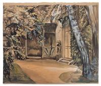 Charles Ephraim Burchfield, (American, 1893 - 1967), Untitled (Exterior Scene), 1926