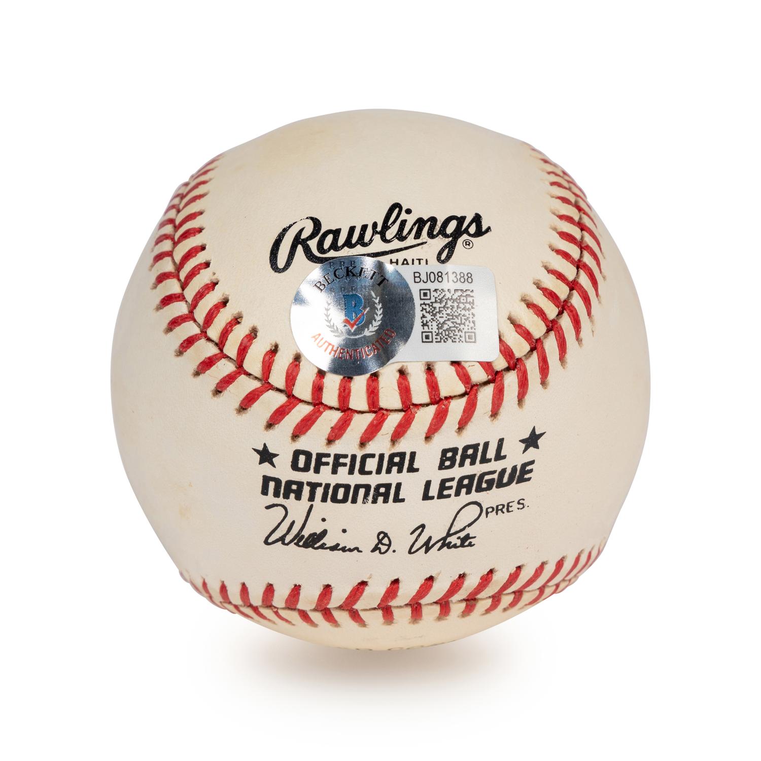 A Don Drysdale Single Signed Autograph Baseball (Beckett Authentication Services Certified),