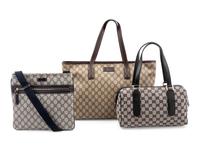 Three Vintage Gucci Monogram Bags, 1970-90s