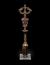 A Luristan Bronze Standard Finial with the Master of the Animals