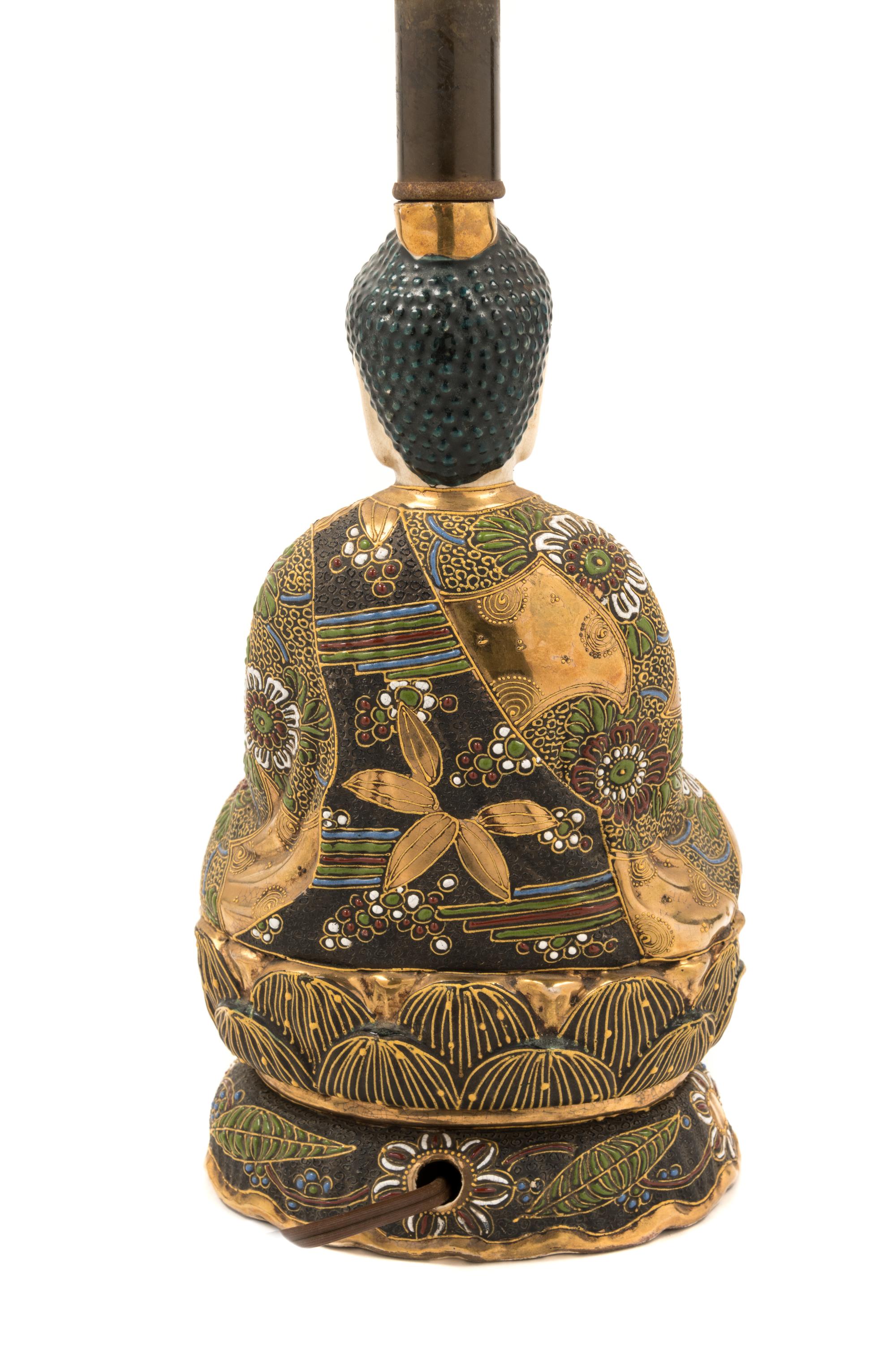 A Japanese Sastuma Figure of Seated Buddha