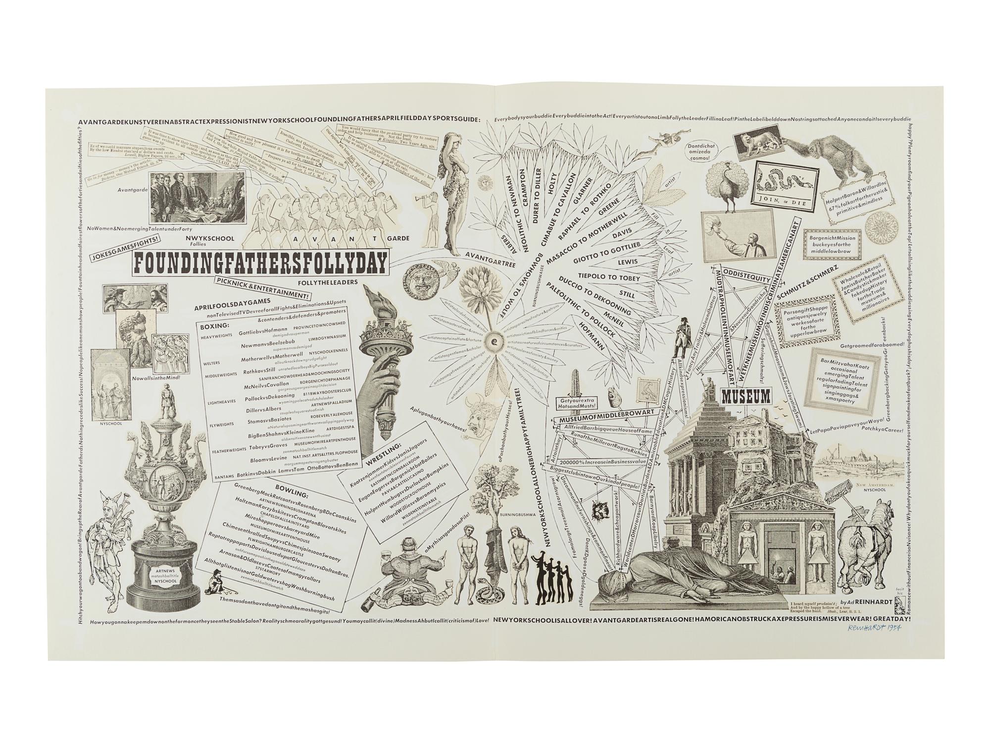 HESS, Thomas B. (1920-1978). The Art Comics and Satires of Ad Reinhardt . Kunsthalle Dusseldorf, Rome, and Marlborough, 1975.