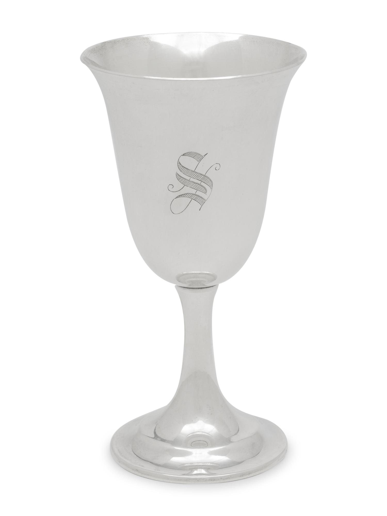 A Set of Fifteen American Silver Goblets