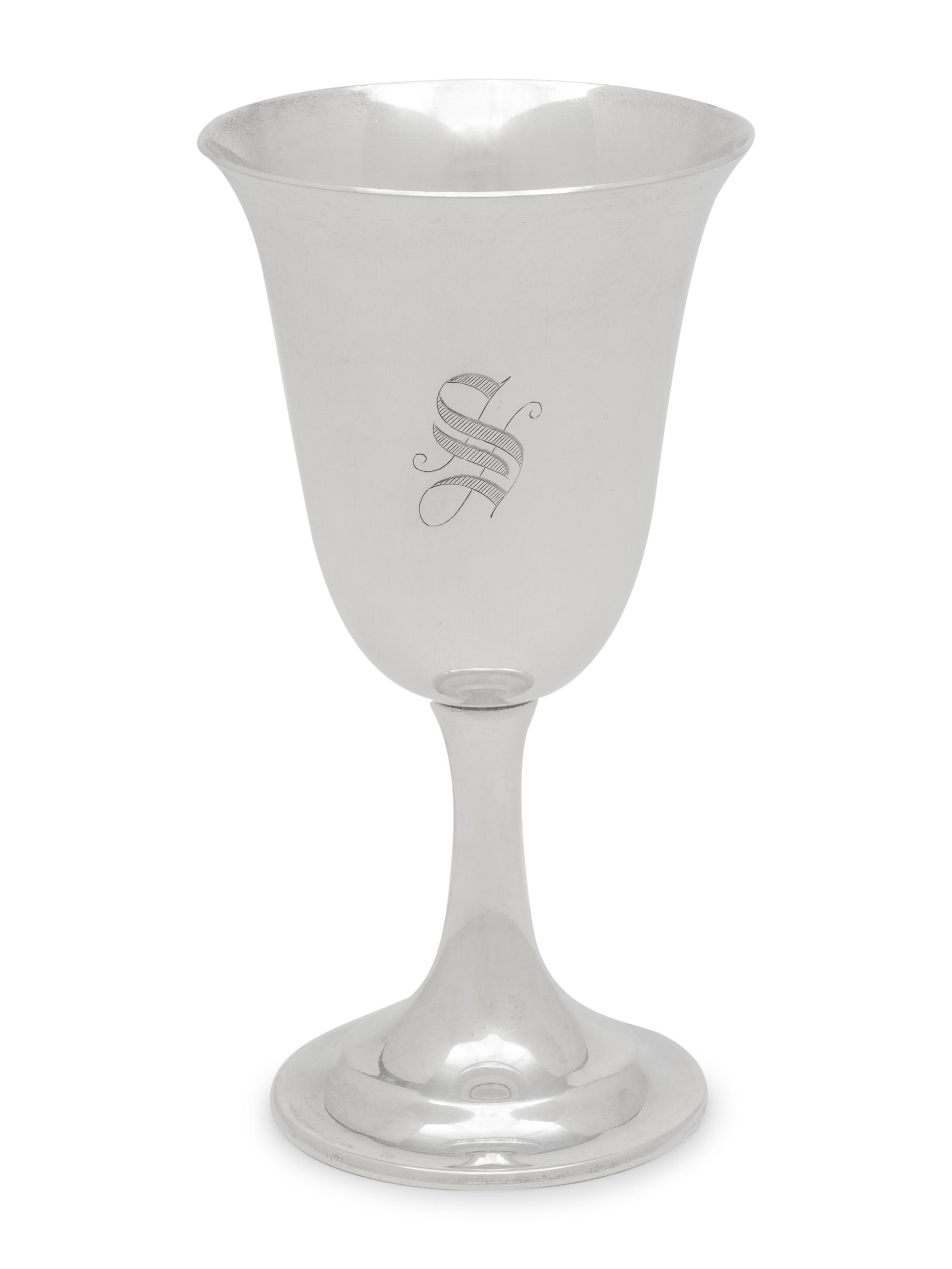 A Set of Fifteen American Silver Goblets