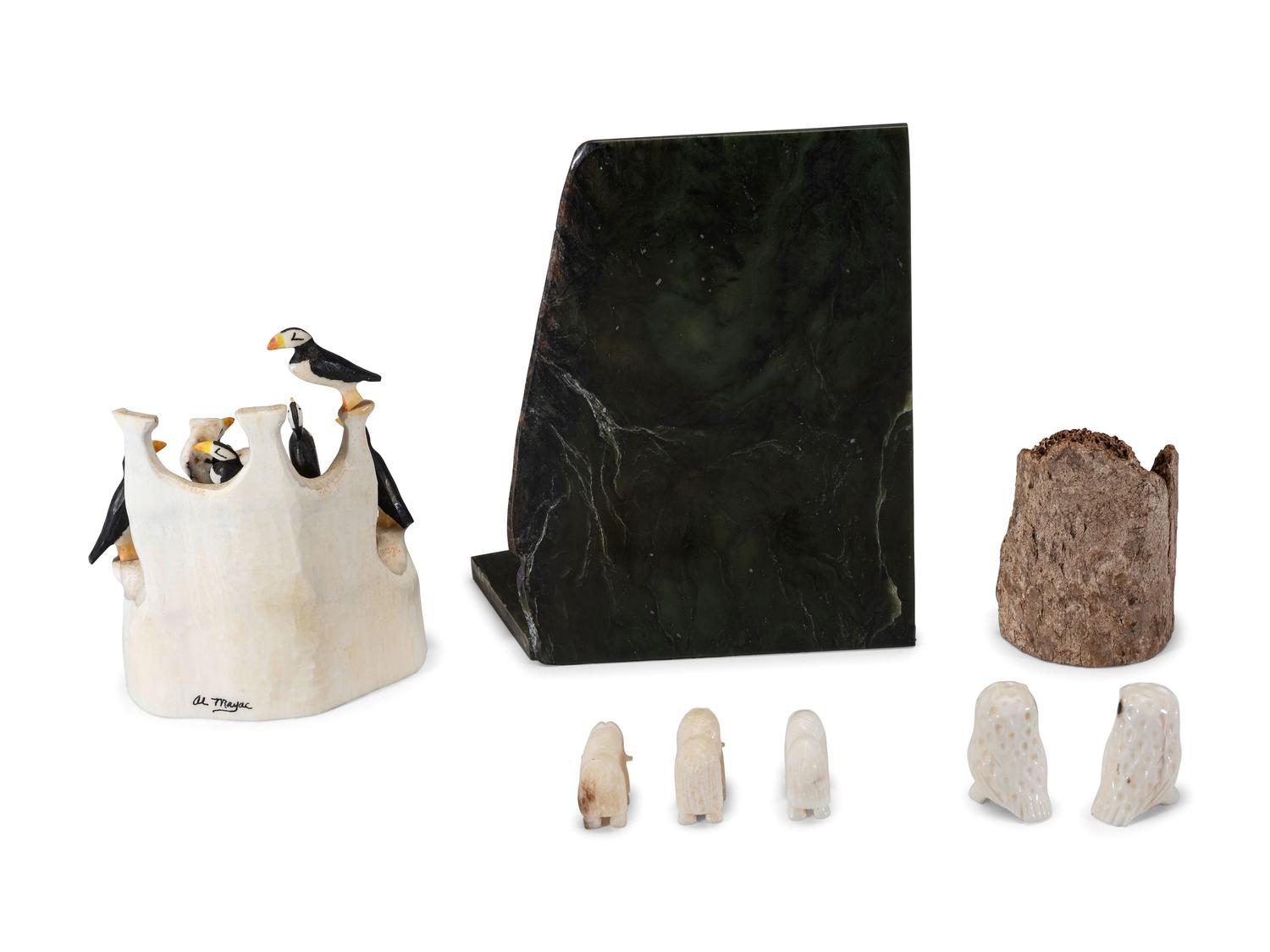 Collection of Alaskan Carved Walrus Ivory