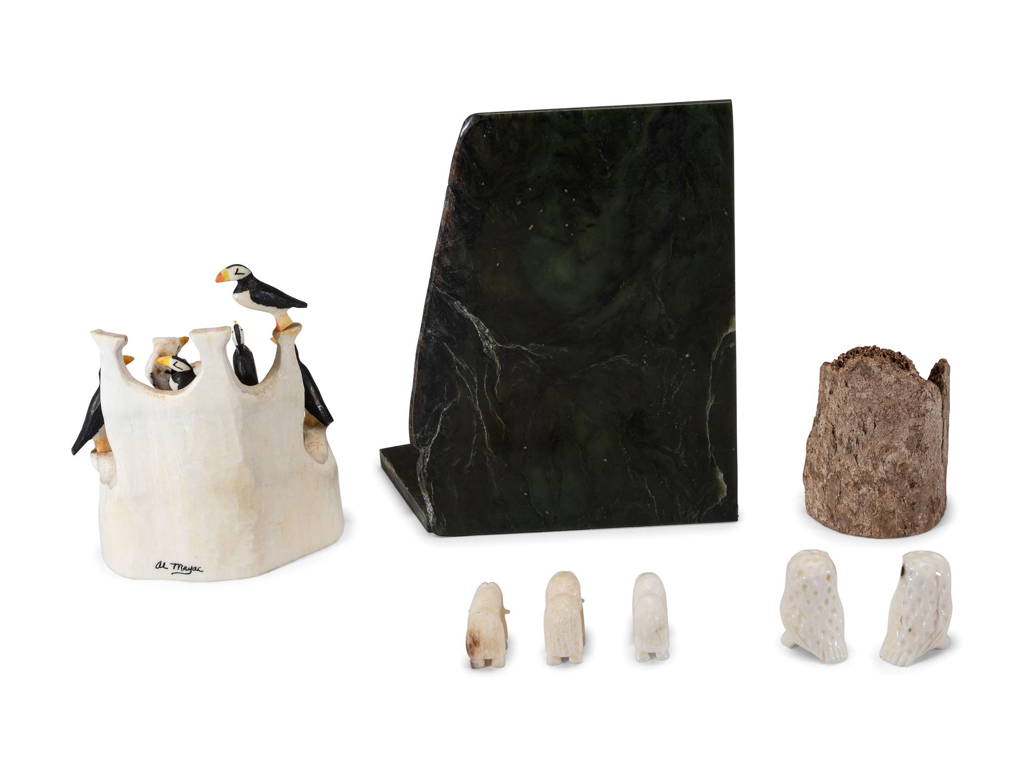 Collection of Alaskan Carved Walrus Ivory