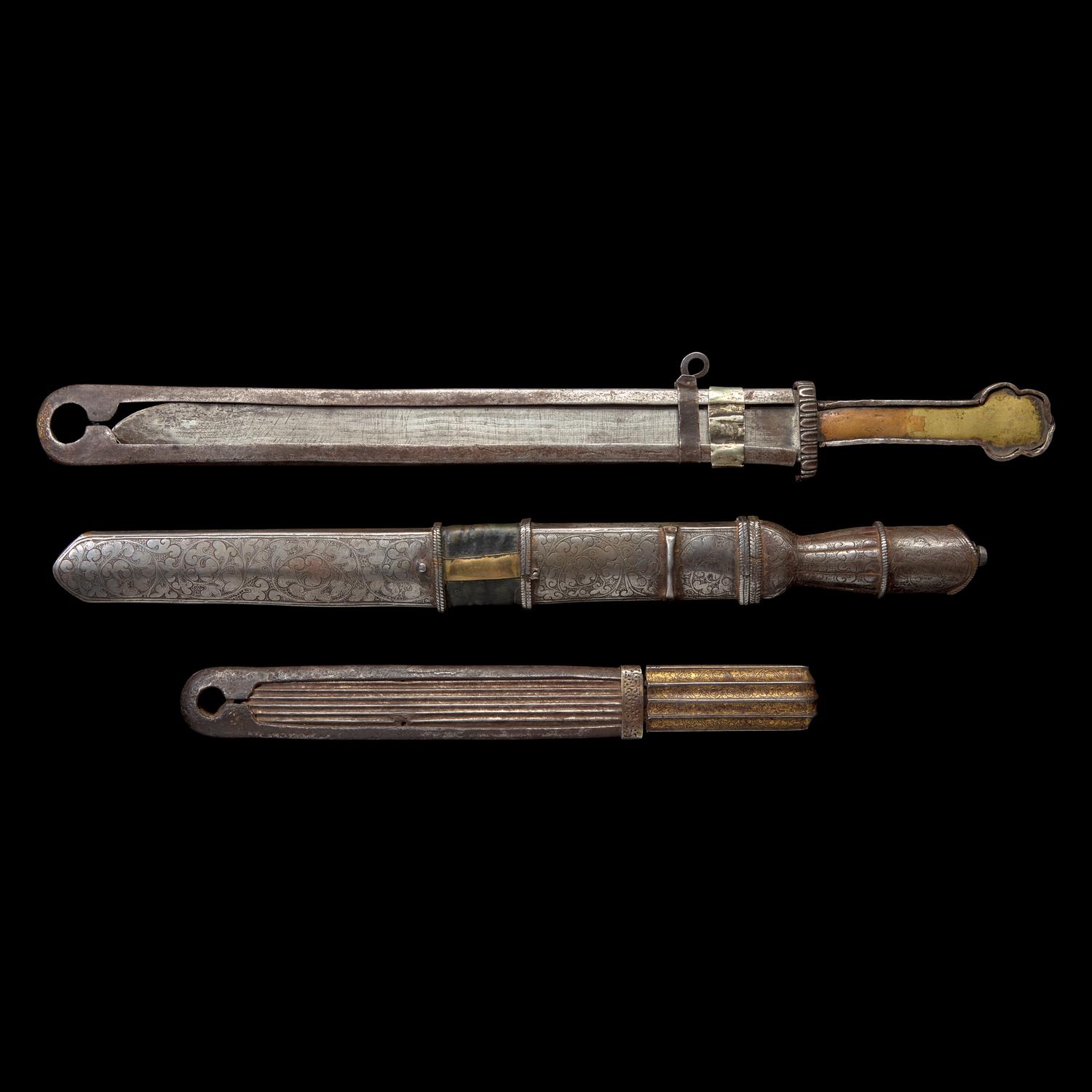 Three Tibetan Short Blades 藏刀一組三把
