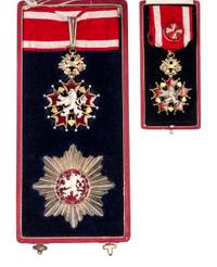 Two Czechoslovakian Military Orders of the White Lion Diameter of largest 3 3/8 inches.