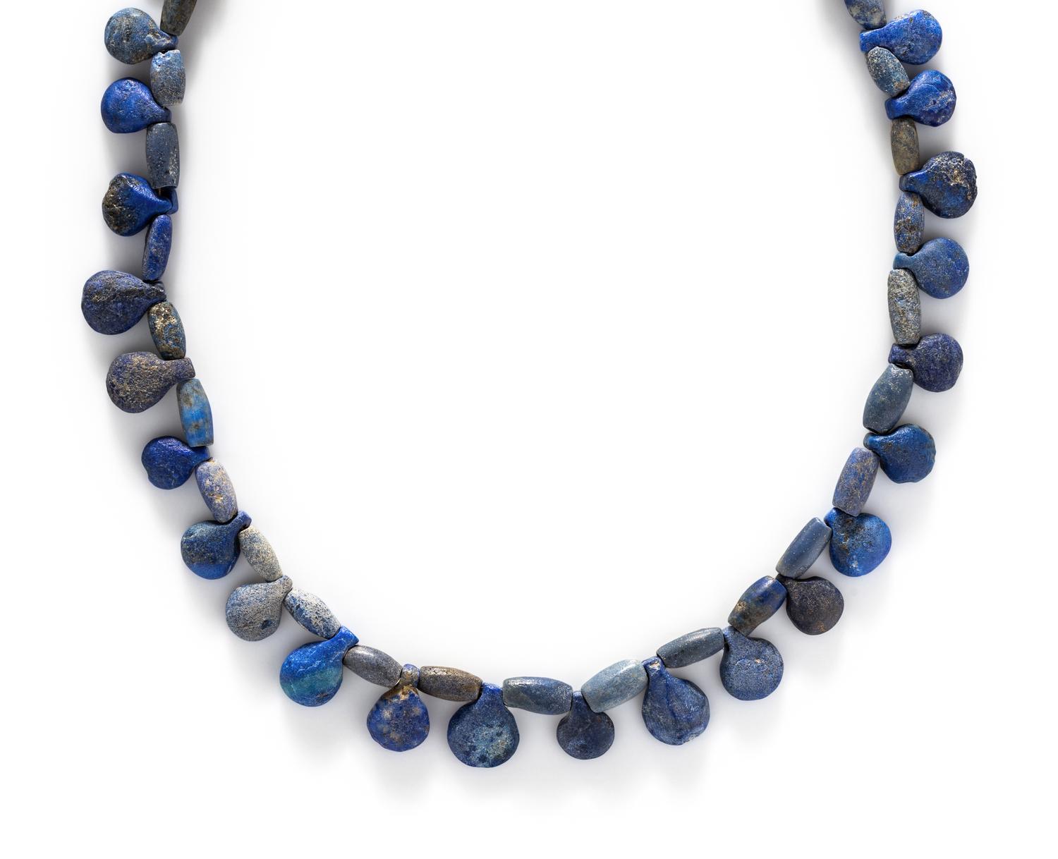 A Western Asiatic Lapis Lazuli Bead Necklace