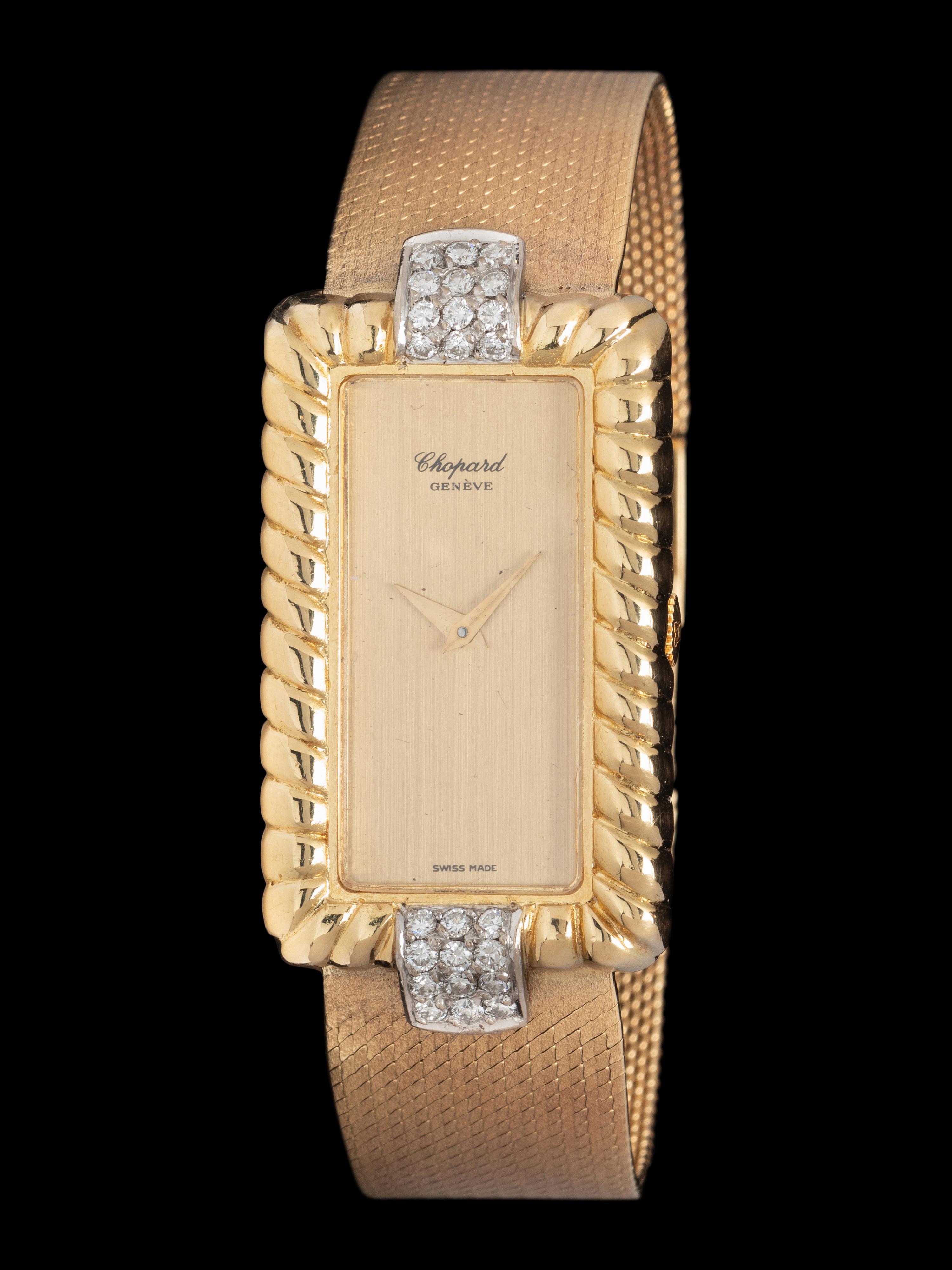 CHOPARD, 18K YELLOW GOLD AND DIAMOND WATCH