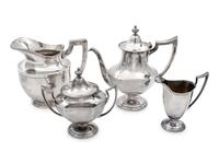 A Silver-Plate Partial Tea Service
