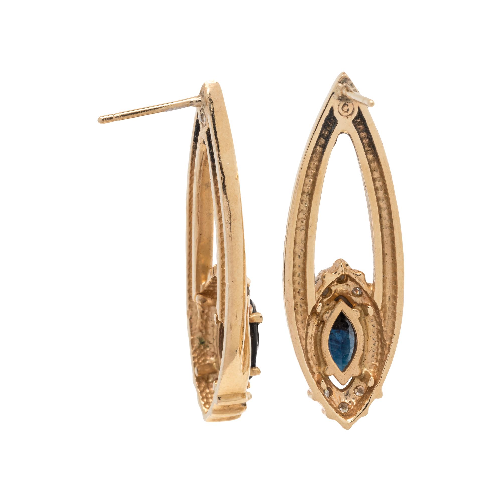 SAPPHIRE AND DIAMOND EARRINGS