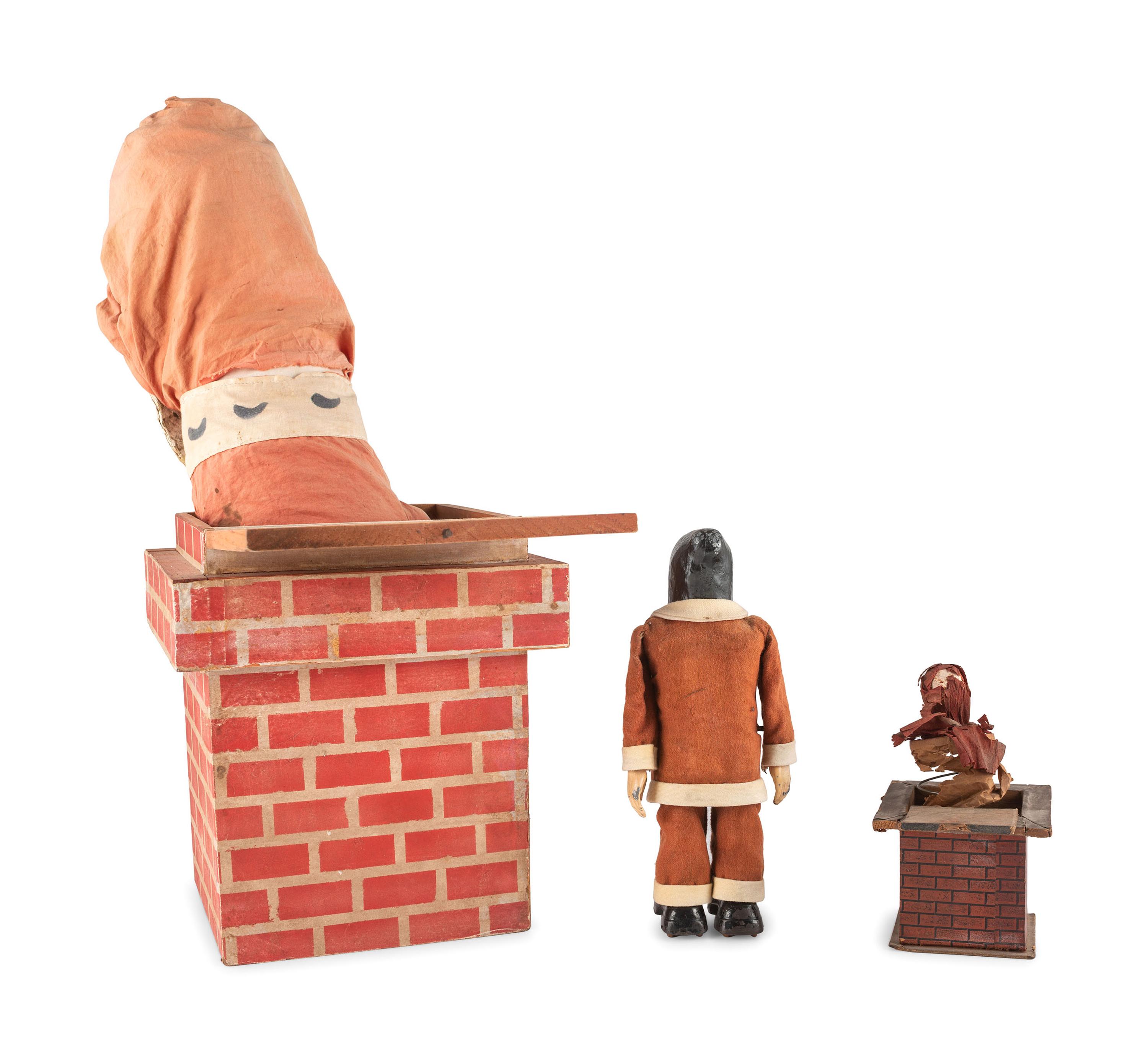 A Group of Santa Claus Figures