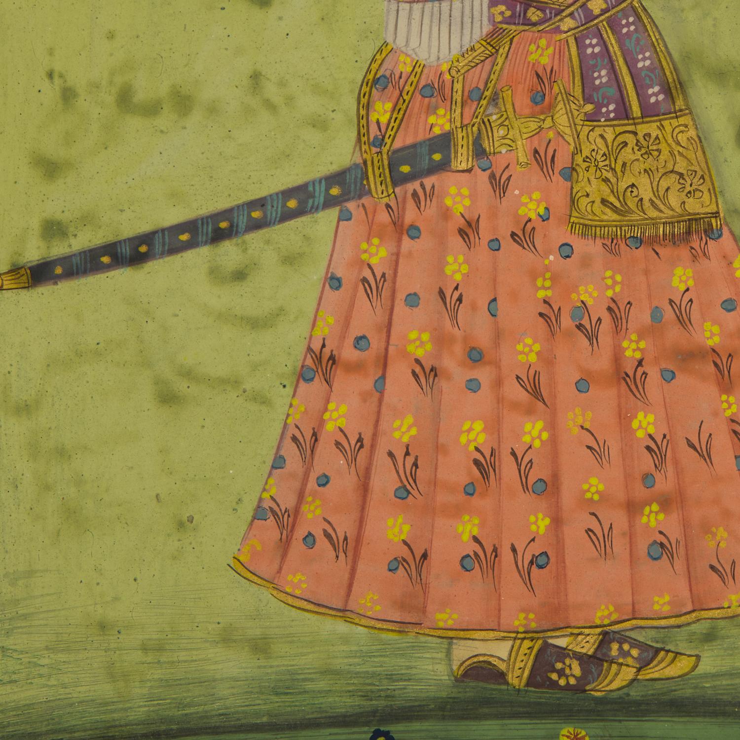 A Profile Painting of a Mughal Prince, Possibly Suba Khan Tanoli, North India, 19th/20th Century