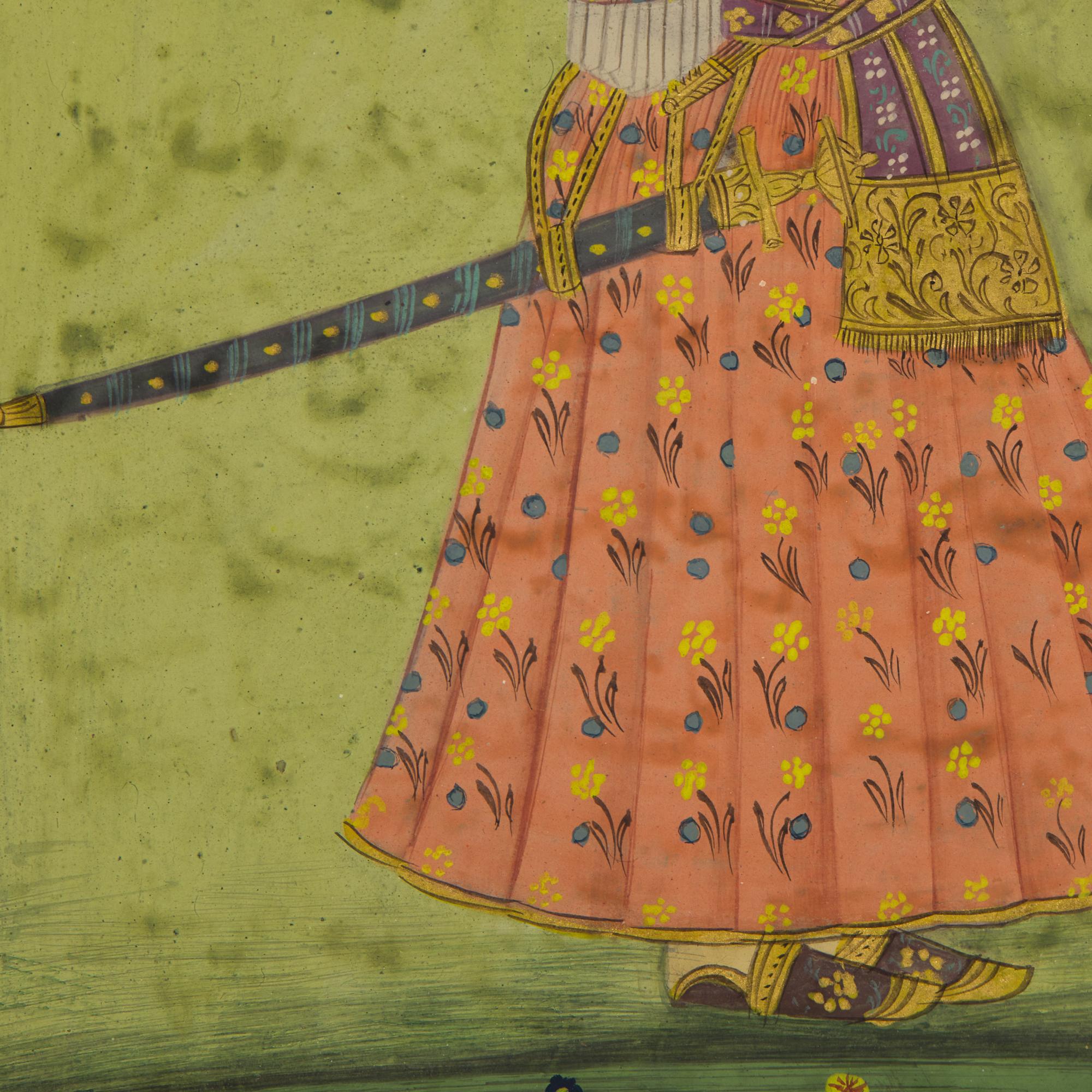 A Profile Painting of a Mughal Prince, Possibly Suba Khan Tanoli, North India, 19th/20th Century