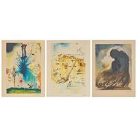 Salvador Dalí (Spanish, 1904-1989) — Three plates from Aliyah , 1968