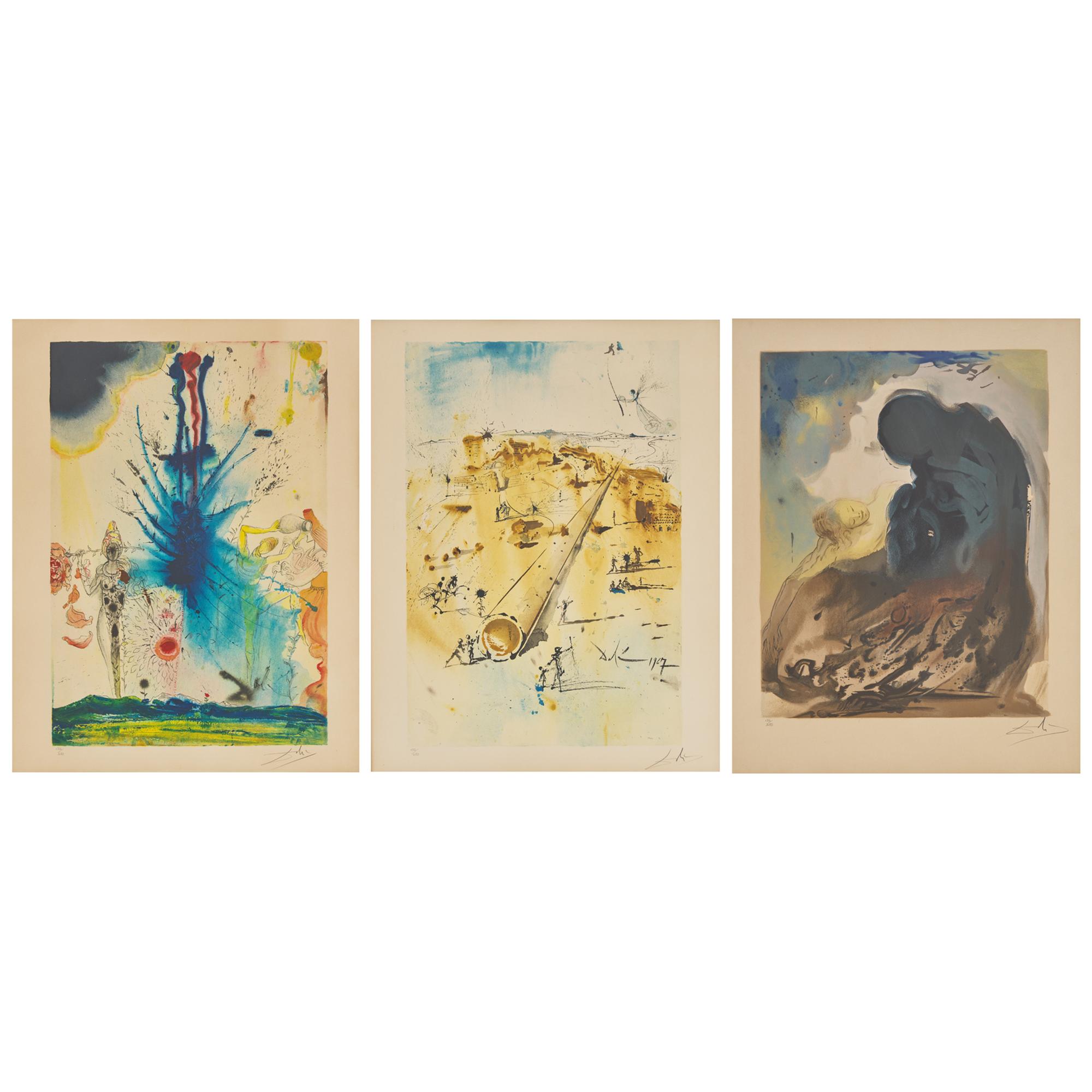 Salvador Dalí (Spanish, 1904-1989) — Three plates from Aliyah , 1968