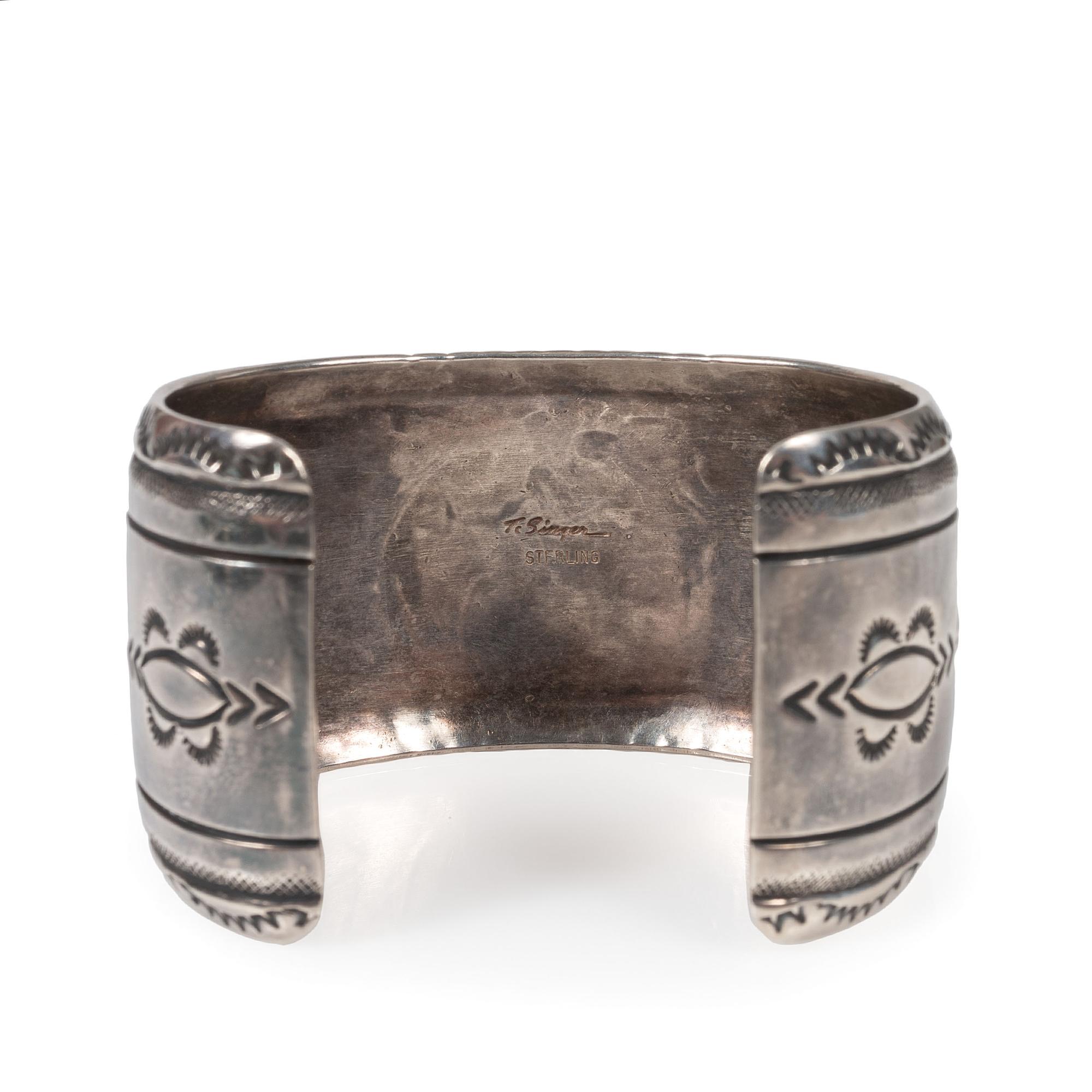 Sterling Silver, Brass, and Turquoise Nugget Necklace, AND Sterling Silver Overlay Bear Cuff Bracelet