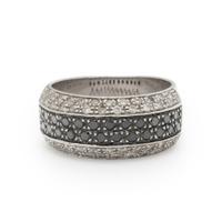 Black Diamond and Diamond Ring