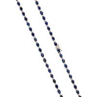 SAPPHIRE AND DIAMOND NECKLACE