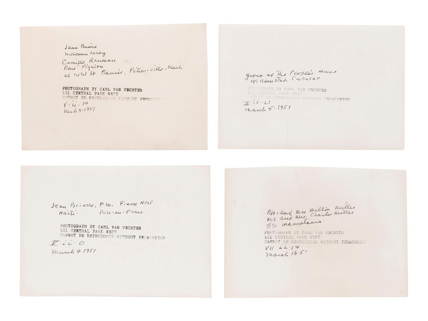 [EARLY PHOTO] Collection of photographs taken by Carl Van Vechten documenting a Caribbean cruise.