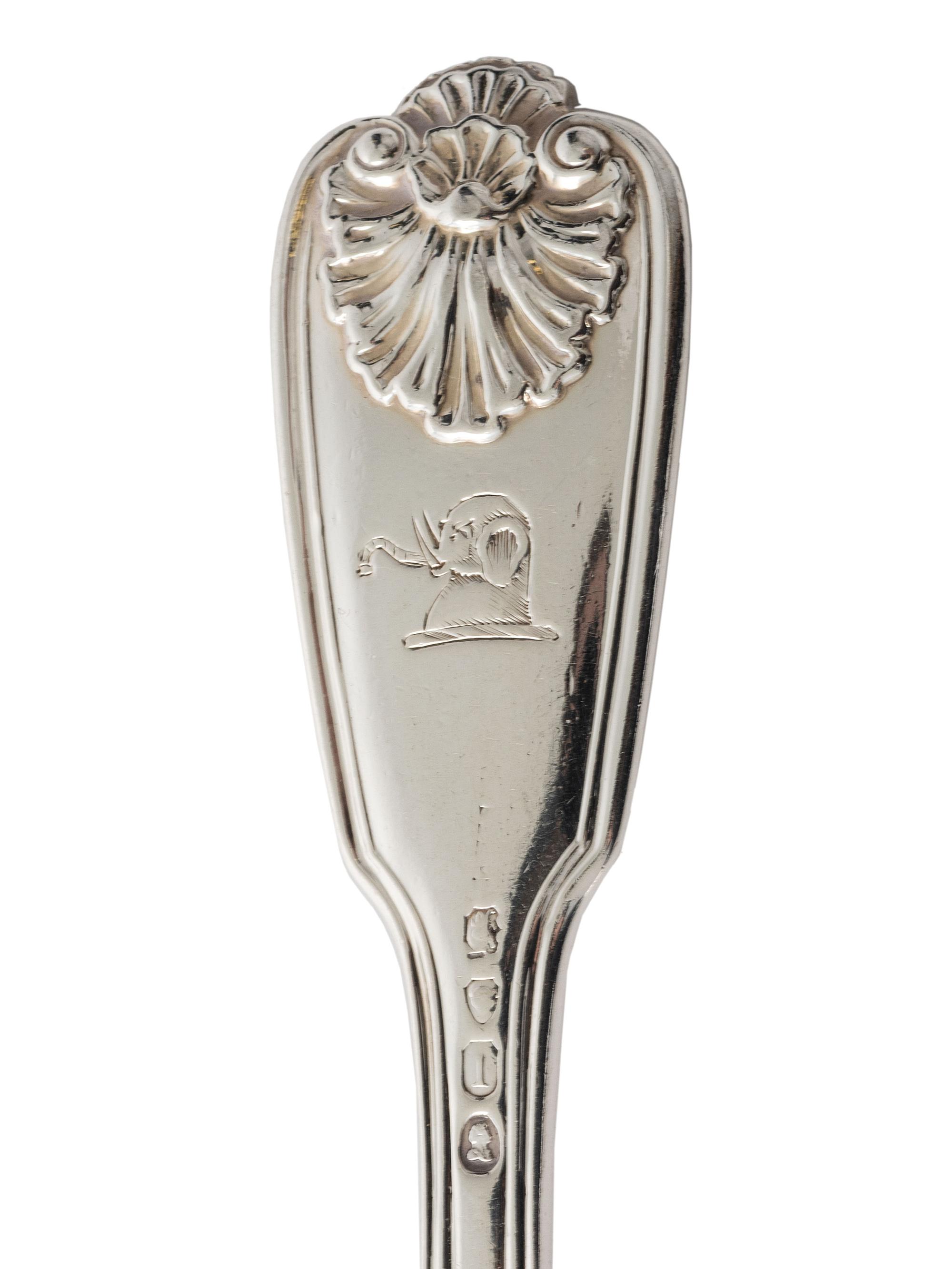 A Georgian and Victorian Silver Flatware Service